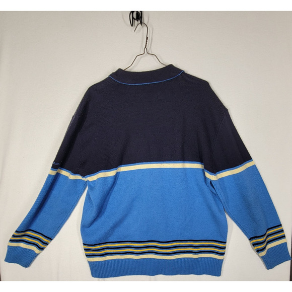 Vtg MeccaDNM Mens Sweater Shirt Sz XXL Blue Y2k Hip Hop Rap Fall Winter Cold - Picture 8 of 11